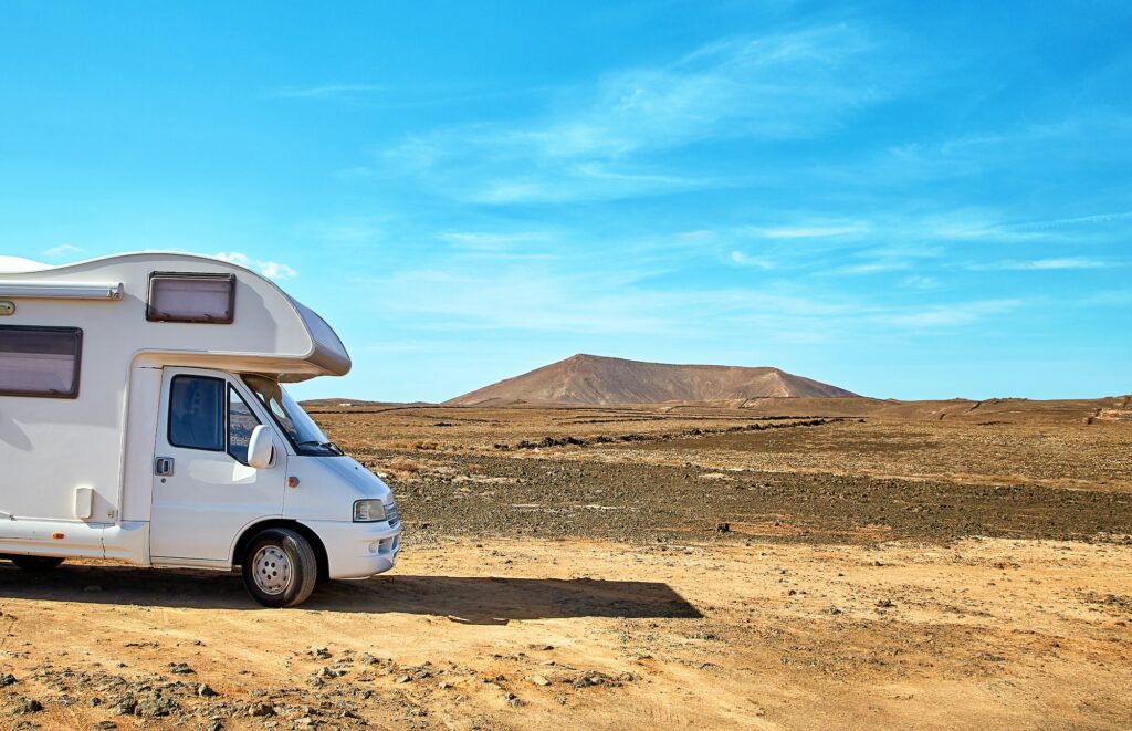 Camping car in Lanzarote island