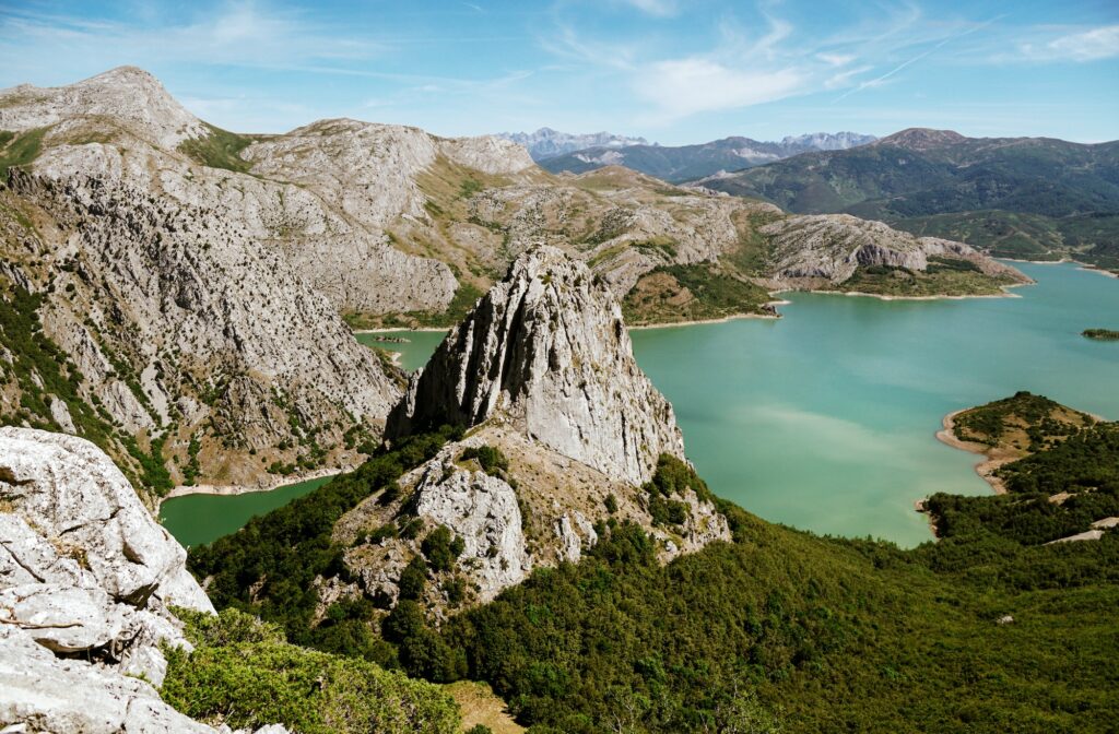 Scenic view of the beautiful Pico Gilbo mountain in Picos de Europa, Spain